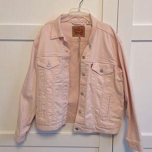 Levi’s light pink jean trucker jacket